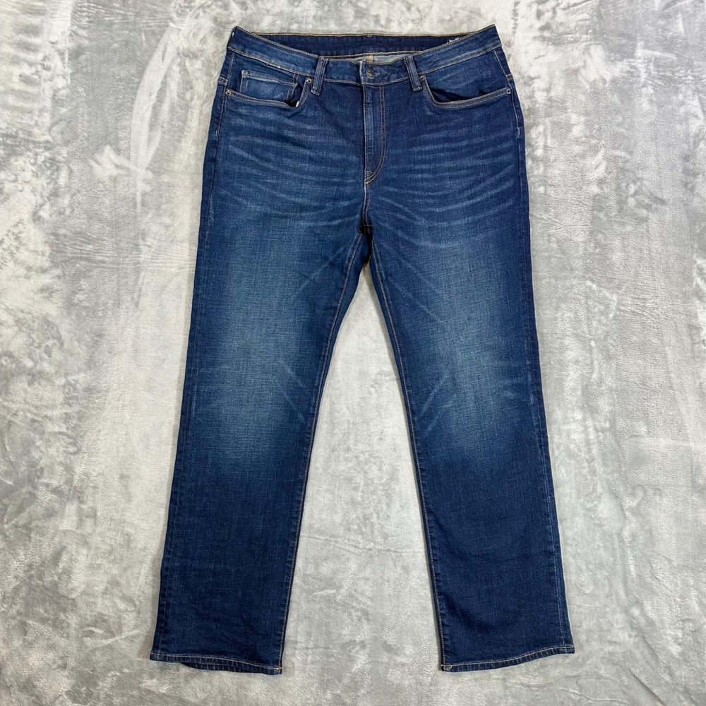Buffalo David Bitton‎ Driven Relaxed Straight Jeans Men's 36x32 Dark Blue Denim